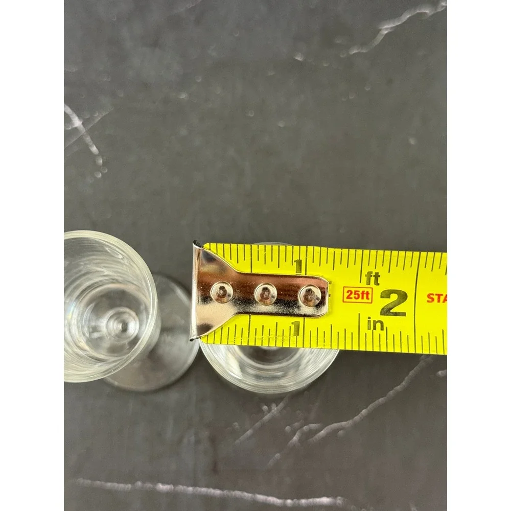 VTG Set of 3 Clear Glass Cordial Sherry Apertif Glasses 4in Tall X 1 3/8in Wide